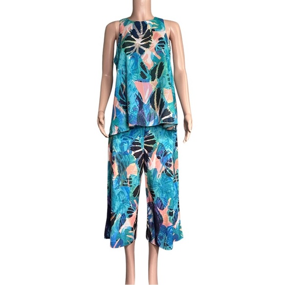 Gianni Bini 2 piece Summer pants set Culottes Wide Leg - Picture 1 of 8